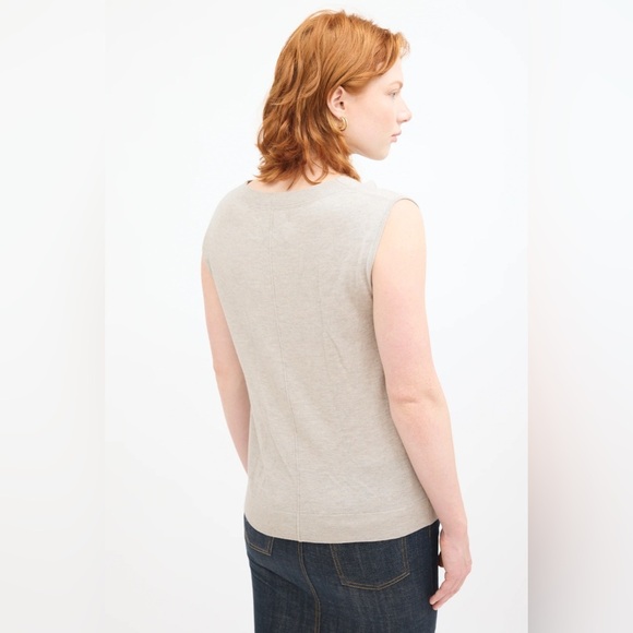 Brochu Walker Nohr Cowl Neck Sleeveless Sweater Dove Grey - Picture 10 of 11